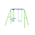 Columpio Balancín Infantil Para Jardín + 3 Años Juego Para Niños De Metal Outdoor Toys 220x140x182 Cm Carga Hasta 45 Kg