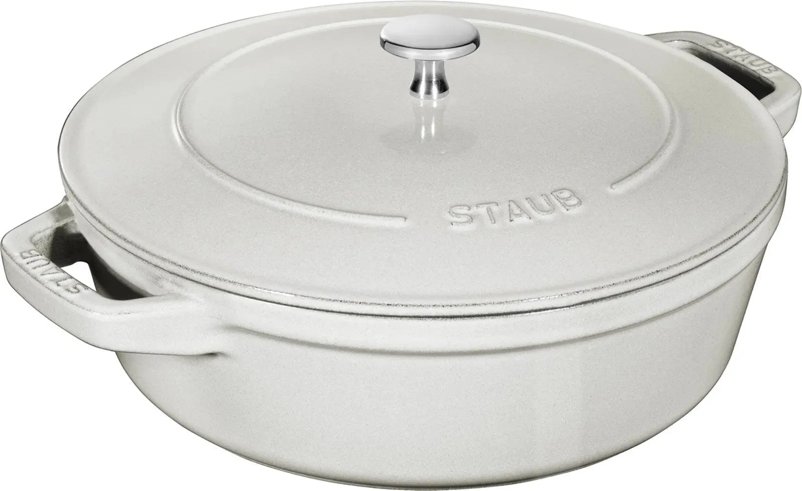 2025 Cocotte de 4 piezas, 24 cm, redonda, Trufa Blanca, apilable
