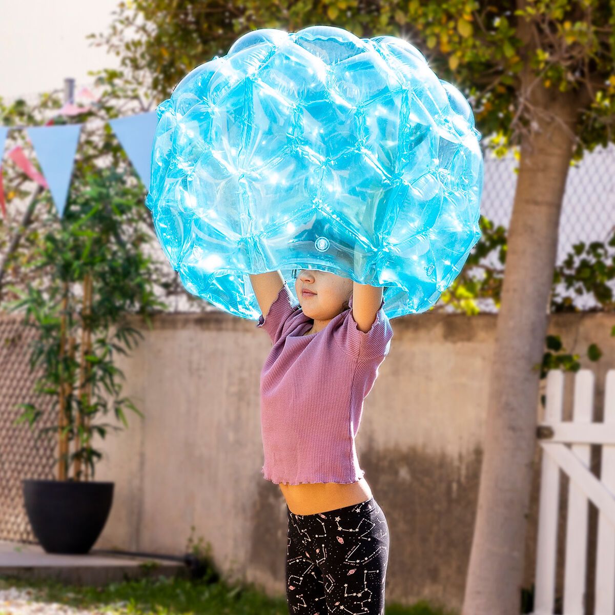 Pelota Burbuja Hinchable Gigante Parachoques Pvc Ø62 Cm - Innovagoods. Azul