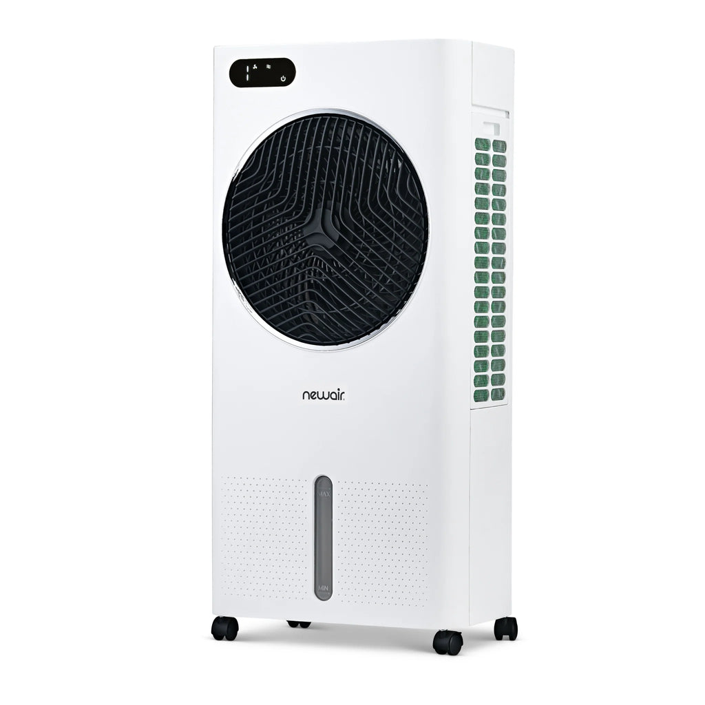 2025 Newair® Enfriador de Aire Evaporativo y Ventilador Portátil 1 600 CFM con Placa de Enfriamiento tipo Panal – Blanco