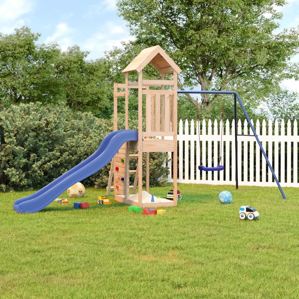 Parque Infantil De Exterior Madera Maciza De Pino Vidaxl