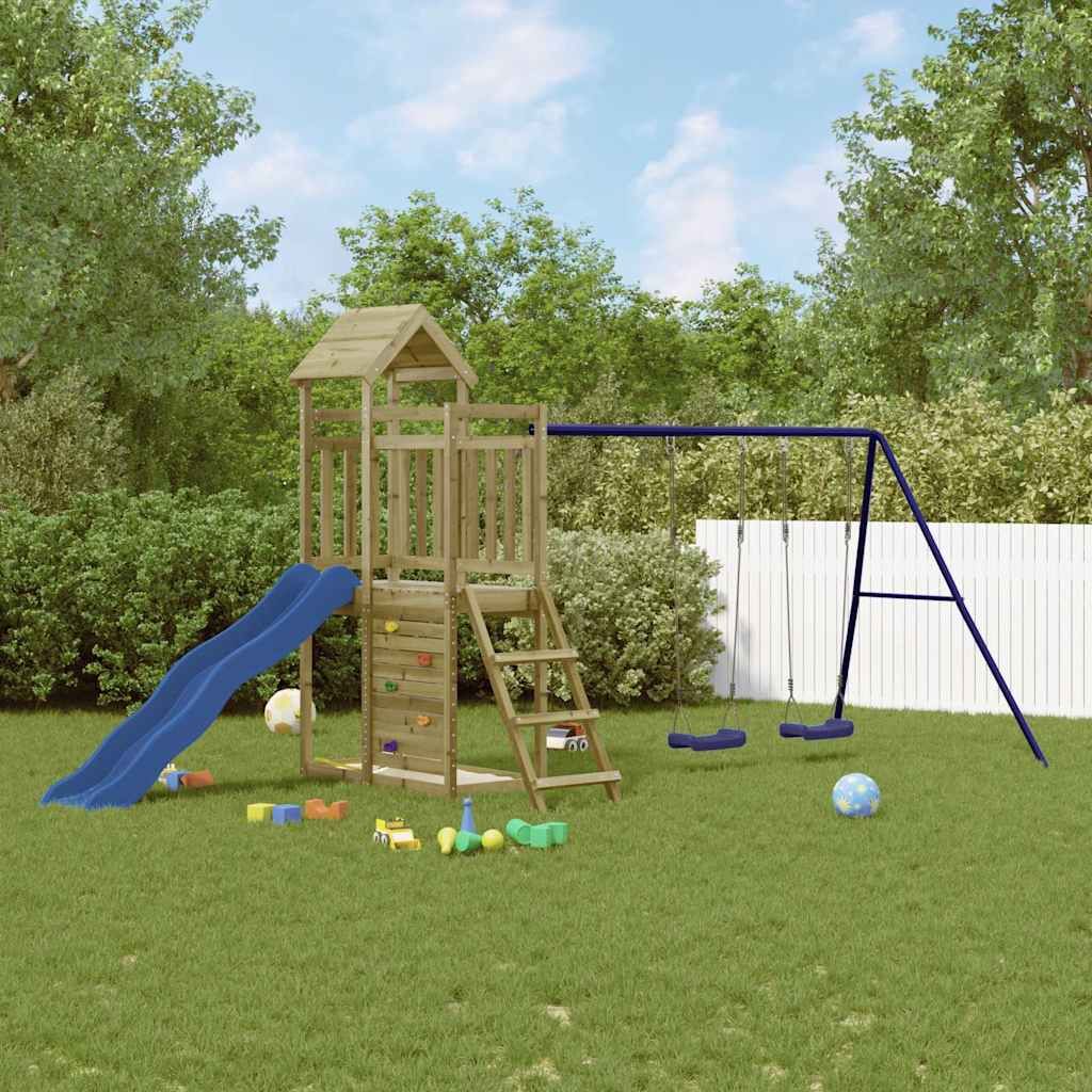 Parque Infantil De Exterior Madera De Pino Impregnada Vidaxl