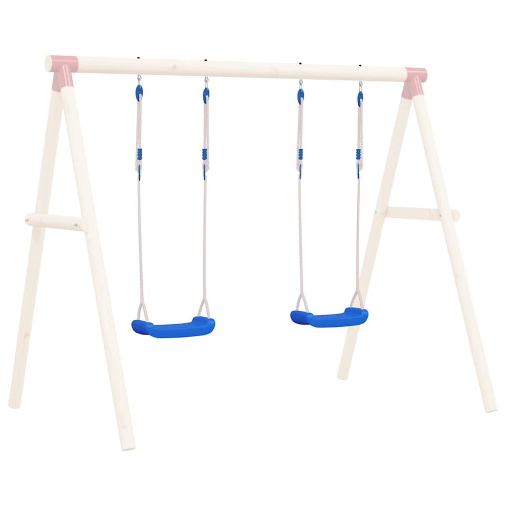 Columpios Con Cuerdas 2 Unidades Polietileno Azul 37x15 Cm Vidaxl