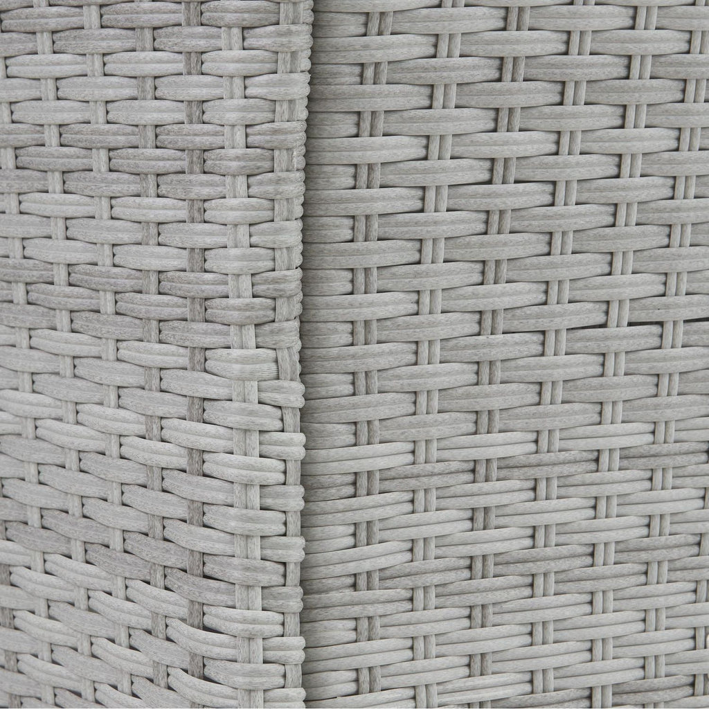 Conjunto De Ratán Luzern Con 4 Fundas - Gris Claro