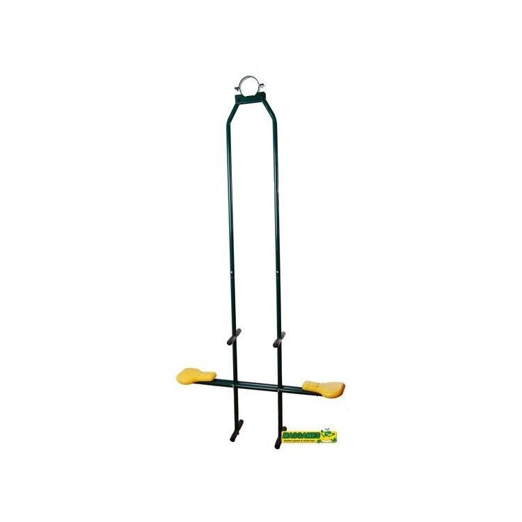 Columpio Triple De Madera Redonda Masgames Etna Xl + Asiento Cara A Cara