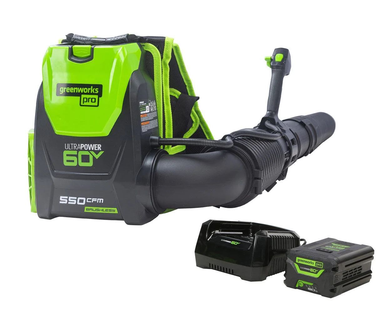 2025 Kit de herramientas de jardín inalámbricas Greenworks 60V – Batería y cargador rápido incluidos, compatible con más de 75 herramientas