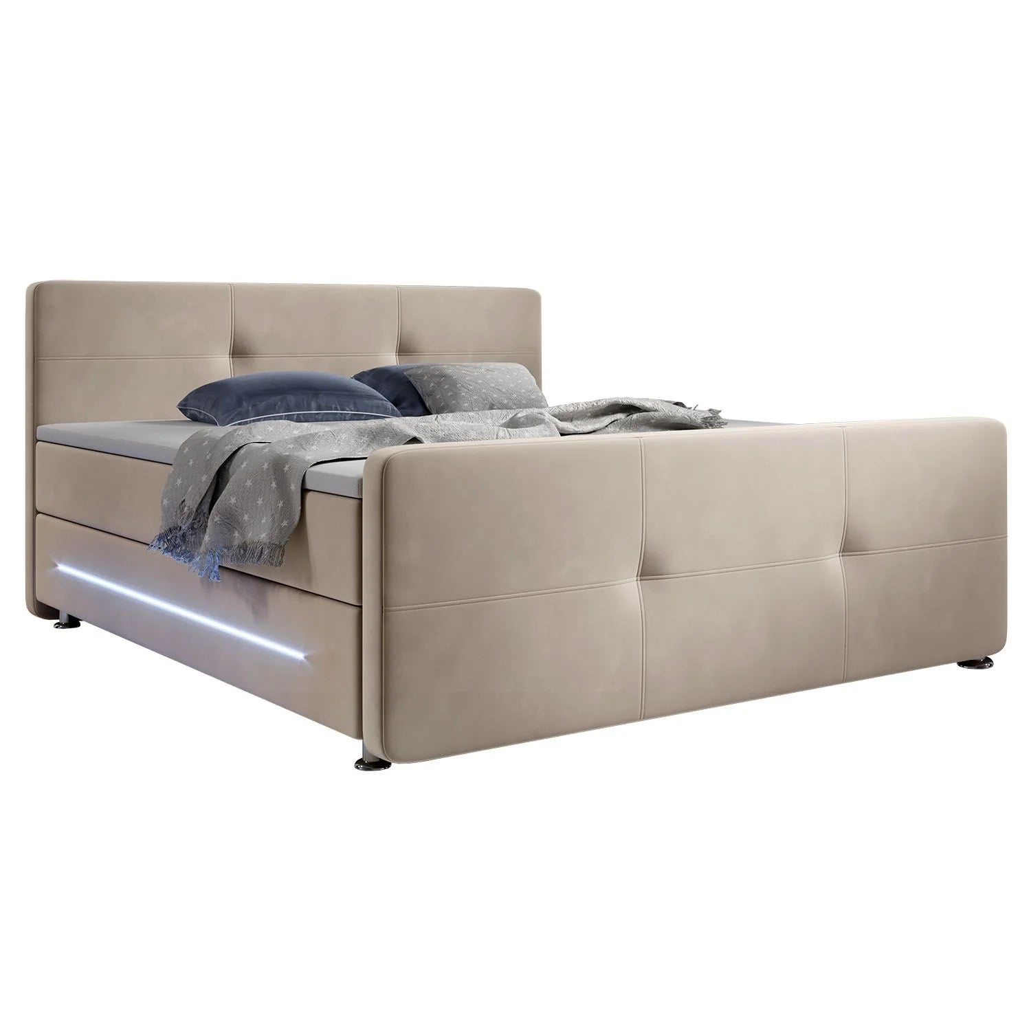 2025 Cama de muelles Houston – Tela