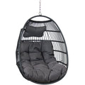 2025 Silla Colgante de Exterior Sunnydaze Julia en Forma de Huevo con Cojines
