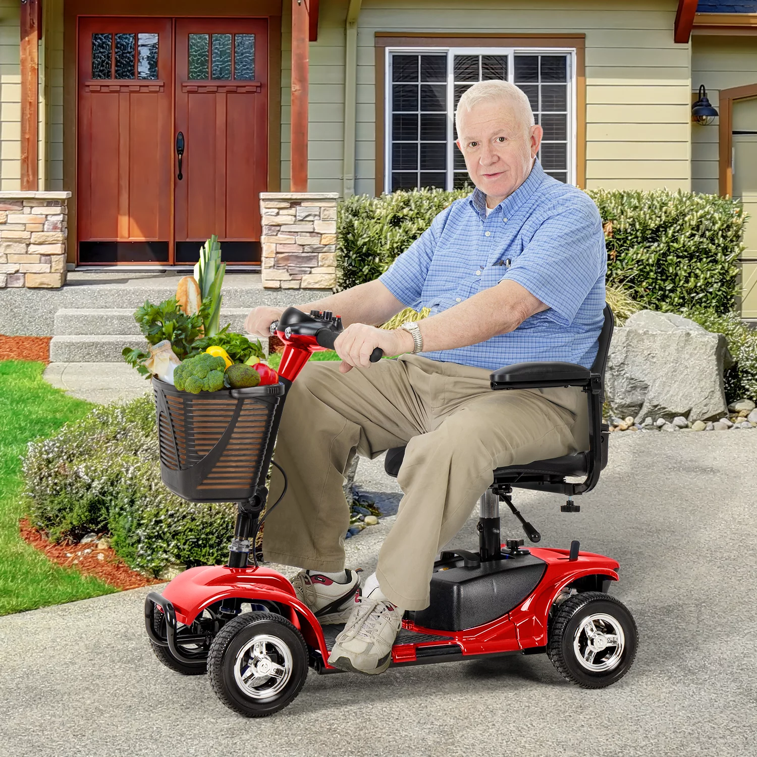 Scooter de Movilidad UltraLite de 4 Ruedas, Portátil y Ligero, Autonomía de 14 Millas, Modelo A898