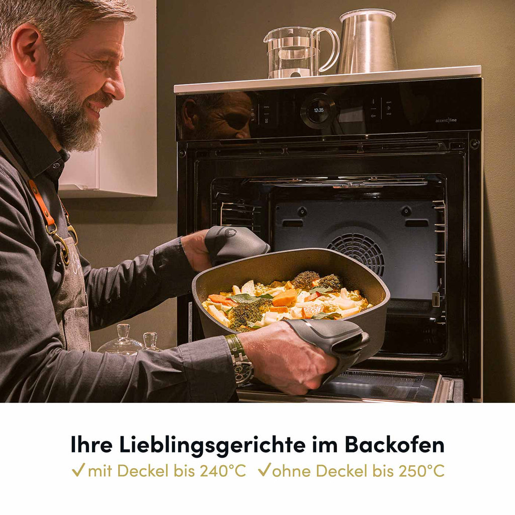 2025 Sartén para brasear / asador redondo Ø 20-32 cm con tapa opcional