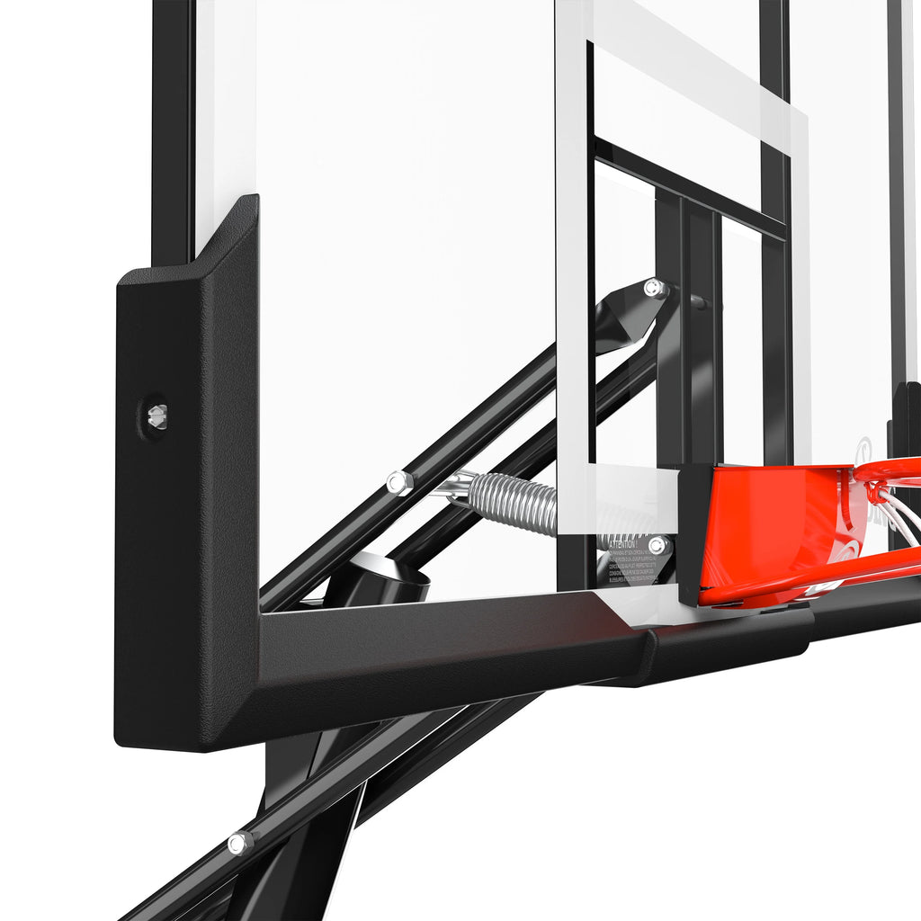 2025 Canasta de Baloncesto Portátil Spalding de 54 pulgadas – Panel de Policarbonato Irrompible, Sistema ExactaHeight y Aro Pro Slam – Juego al Aire Libre