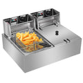 Freidora profesional de acero inoxidable SalonMore de 5000 W, capacidad de 12,7 cuartos con cesta extraíble