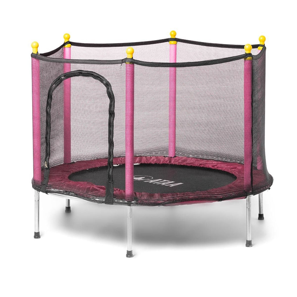 Cama Elástica Infantil Salty 140 Rosa - Juegos Y Juguetes Infantiles Para Niños Al Aire Libre